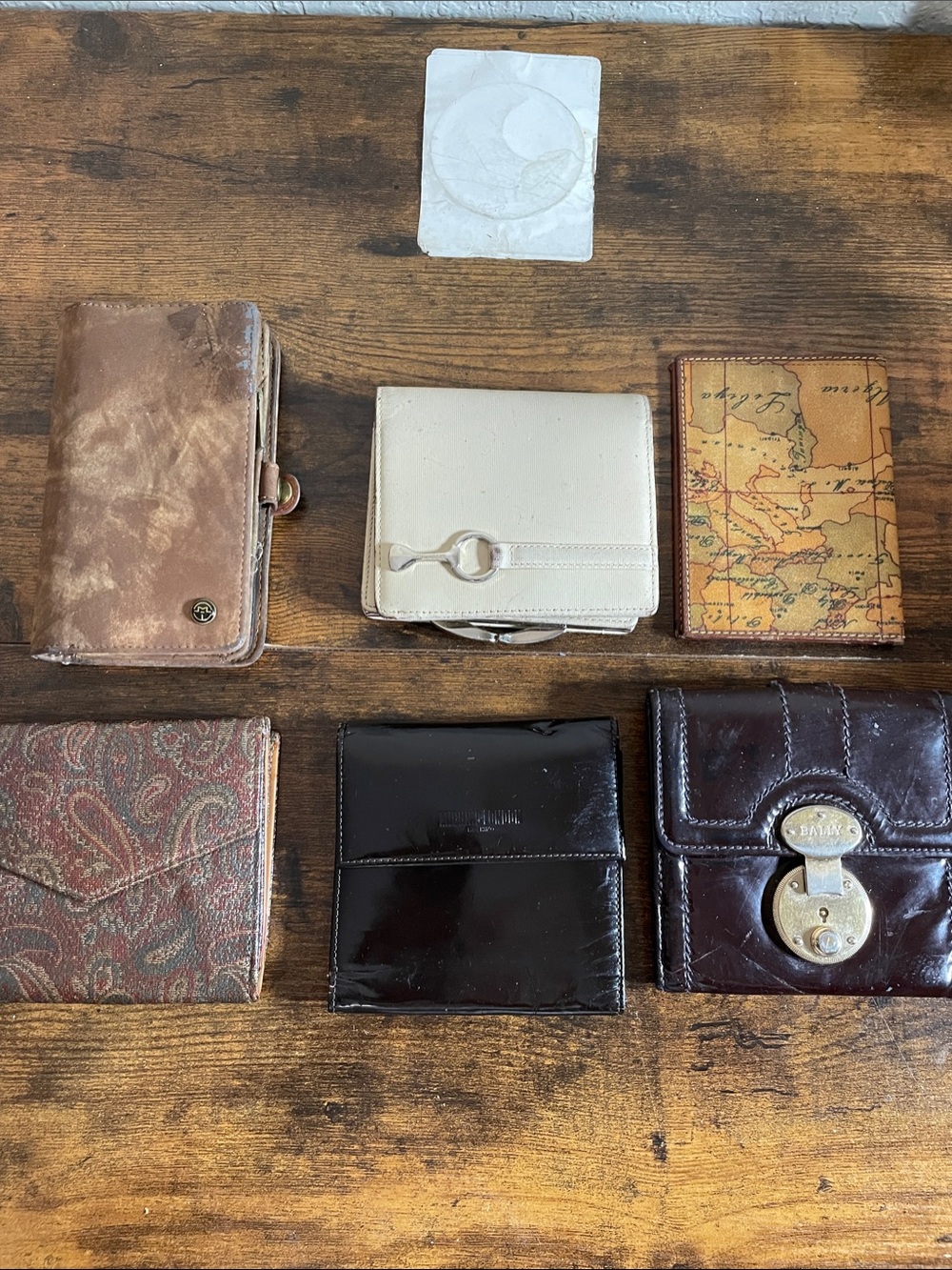 Wallet Phone Case Organizer - Cream Faux Leather